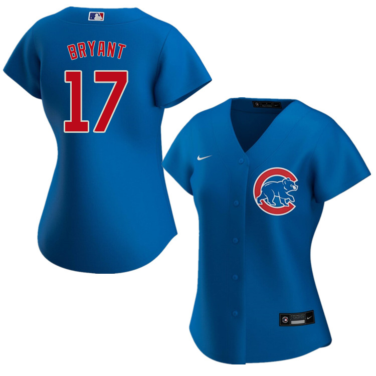 Nike Women #17 Kris Bryant Chicago Cubs Baseball Jerseys Sale-Blue